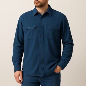 Timberland Dark Gray 100% Cotton Button Down Shirt Men’s 2XL Casual Flannel